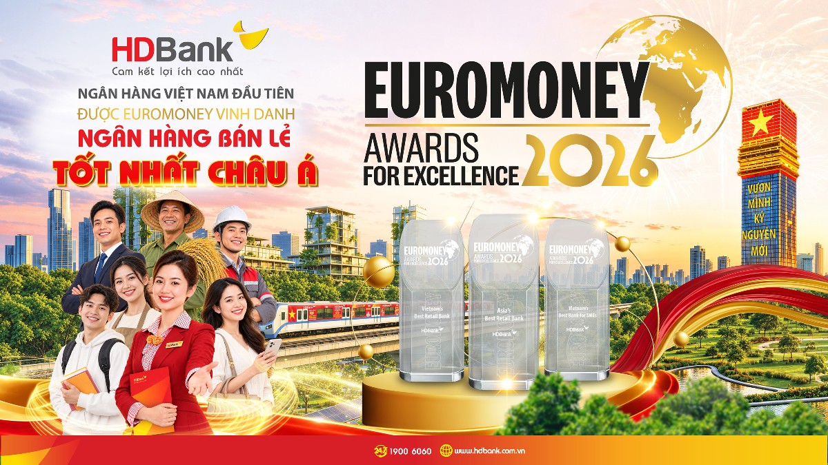 Danh hiệu “Ngân hàng Bán lẻ tốt nhất châu Á” lần đầu tiên được trao cho một ngân hàng Việt Nam.