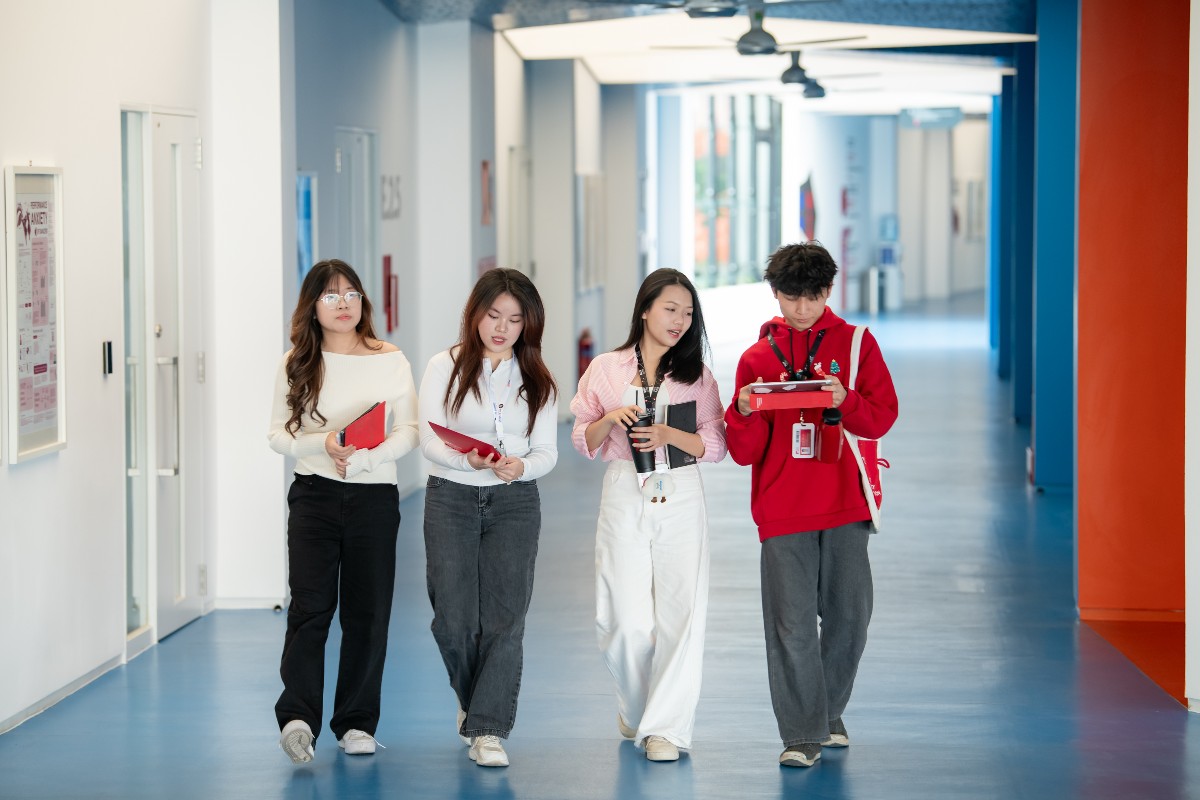 Sinh viên tại một trường đại học trên địa bàn Hà Nội. Ảnh: BUV.