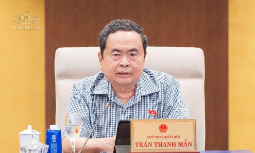 Chủ tịch Quốc hội Trần Thanh Mẫn cho ý kiến về dự án Luật An toàn thực phẩm (sửa đổi). Ảnh: Cổng Thông tin điện tử Quốc hội.