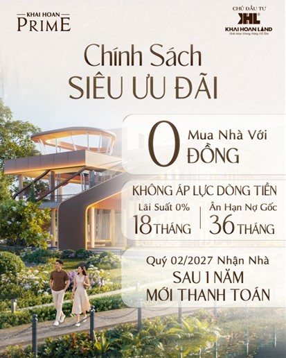 Khải Hoàn Prime tạo sức hút với chính sách thanh toán ưu việt.