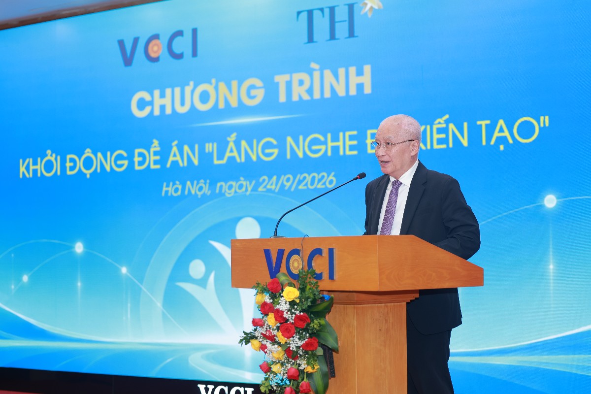 Ông Ngô Minh Hải, Chủ tịch Hội đồng quản trị Tập đoàn TH, phát biểu tại lễ khởi động. Ảnh: Song Hà.