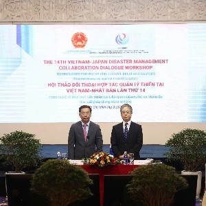 Hai đồng chủ trì hội thảo. Ảnh: Cục Quản lý đê điều và Phòng chống thiên tai.