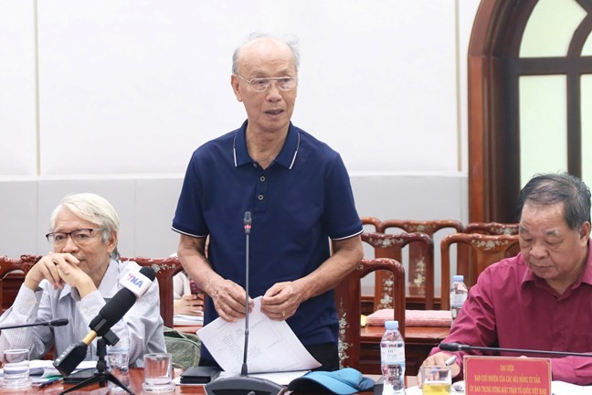GS.TS Trần Ngọc Đường - Ủy viên Đoàn Chủ tịch, Chủ nhiệm Hội đồng tư vấn về Dân chủ và Pháp luật, Ủy ban Trung ương Mặt trận Tổ quốc Việt Nam. Ảnh: Cổng thông tin điện tử Mặt trận.