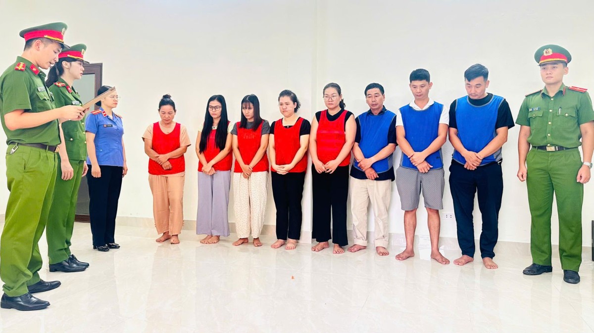 Cơ quan Cảnh sát điều tra Công an tỉnh Thanh Hóa ra quyết định khởi tố vụ án, khởi tố bị can. Ảnh: Công an tỉnh Thanh Hóa