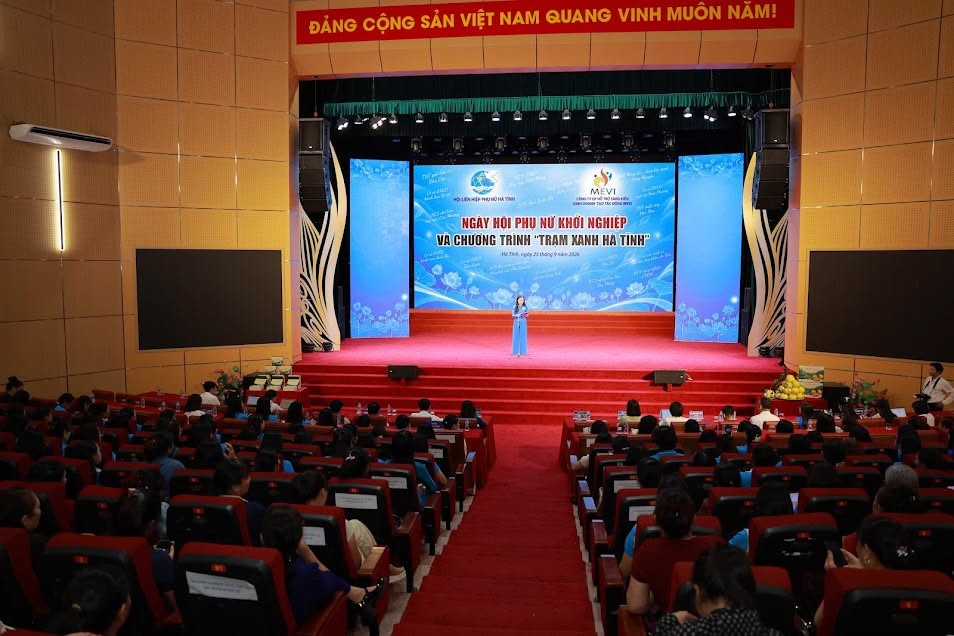 Ngày hội phụ nữ khởi nghiệp và Chương trình “Trạm xanh Hà Tĩnh” năm 2026. Ảnh: Hội Liên hiệp Phụ nữ Hà Tĩnh