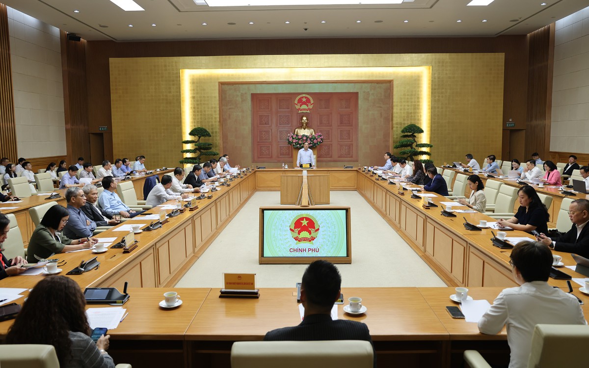Phó Thủ tướng Phạm Gia Túc chủ trì buổi làm việc. Ảnh: Chinhphu.vn/Phương Nguyên.