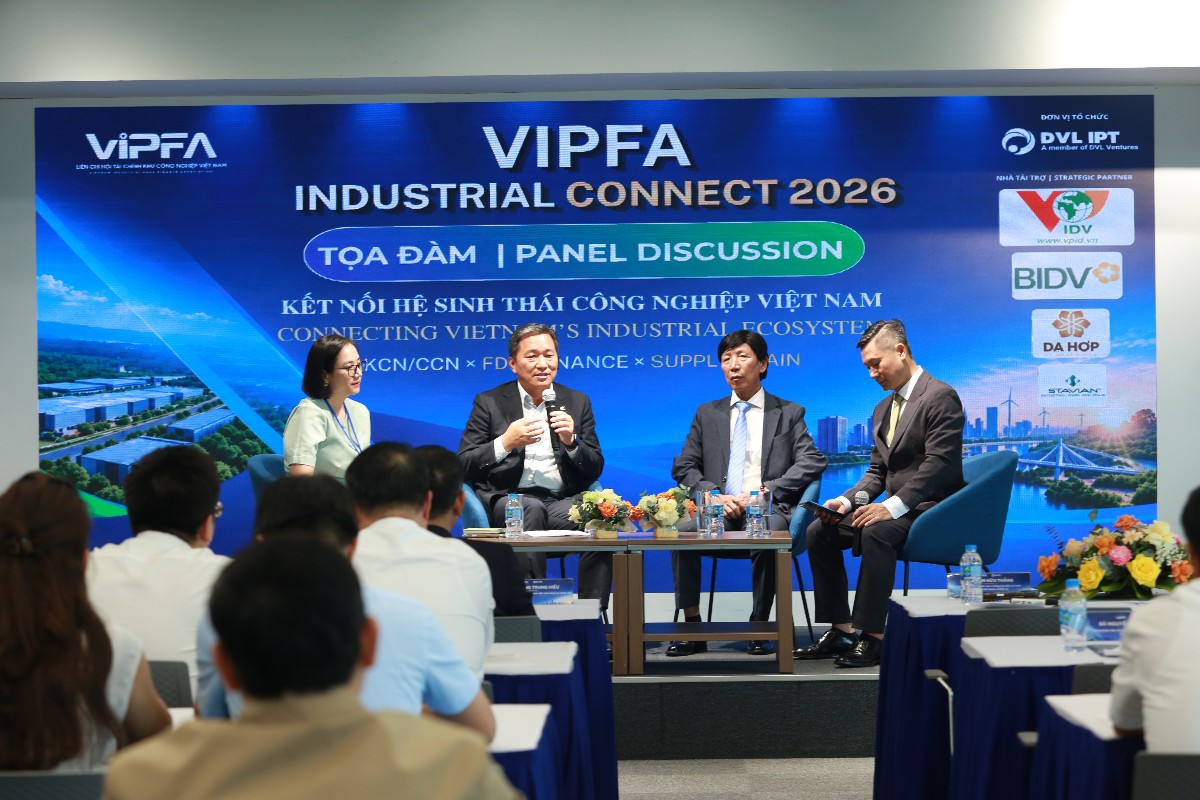 Tọa đàm Kết nối đầu tư hệ sinh thái công nghiệp Việt Nam (VIPFA Industrial Connect 2026). Ảnh: BTC.