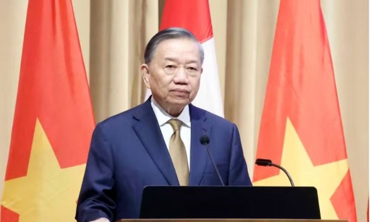 General Secretary of the Communist Party of Vietnam Central Committee and President To Lam delivers a policy speech on the Vietnam–Canada Strategic Partnership at the Parliament of Canada in Ottawa on September 24 afternoon (local time). (Photo: VNA)