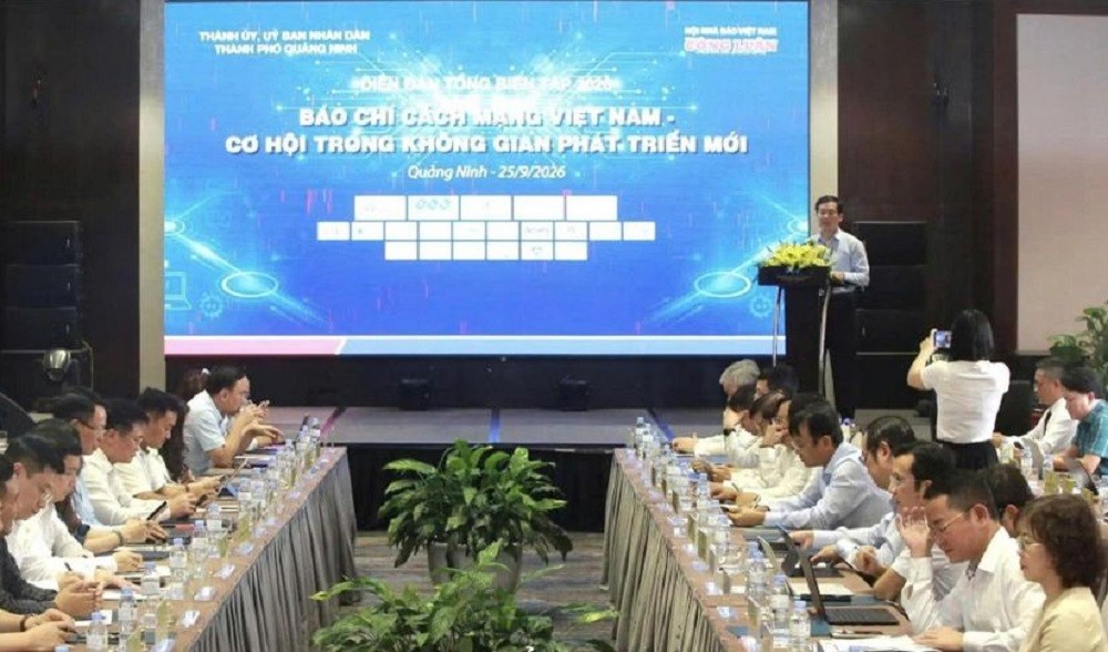 Quang cảnh diễn đàn Tổng Biên tập lần thứ 8 - năm 2026. Ảnh: Nhà Báo và Công luận.