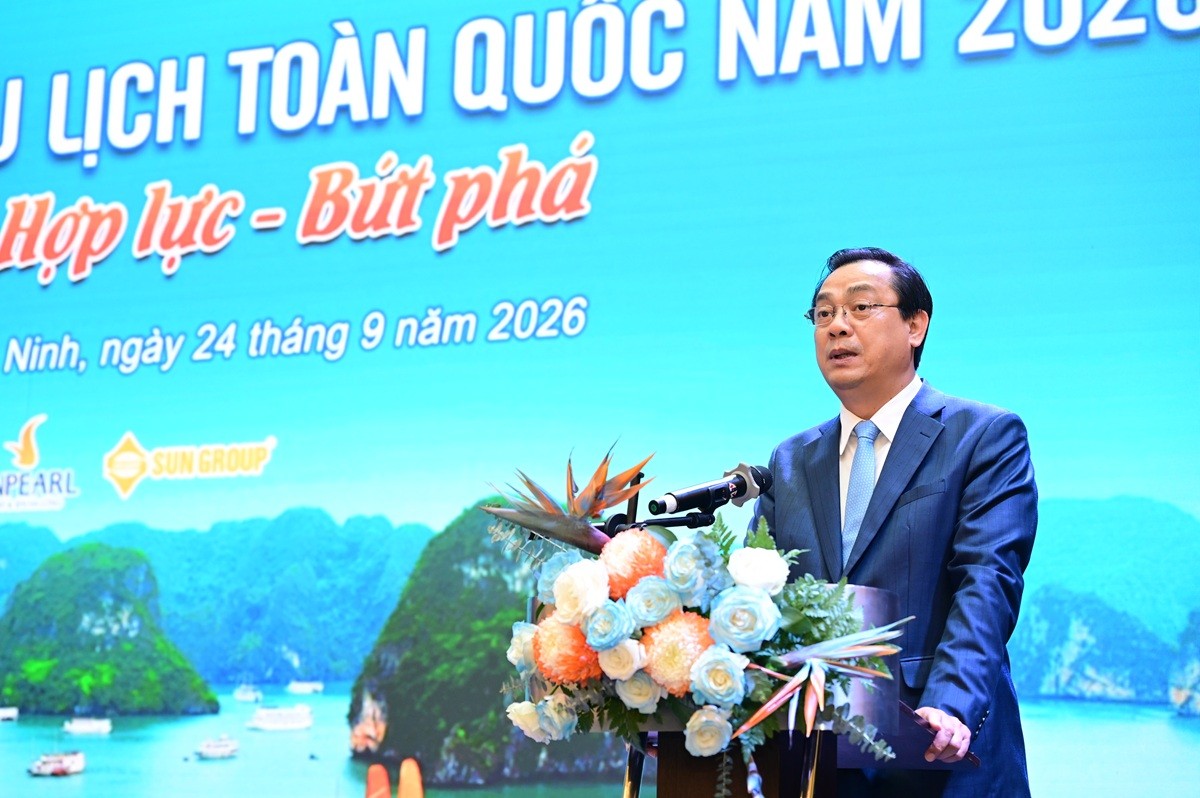 Cục trưởng Cục Du lịch Quốc gia Việt Nam Nguyễn Trùng Khánh cho biết, việc tổ chức hai hội nghị trong một ngày đã thể hiện cách tiếp cận mới, liên thông giữa lữ hành và xúc tiến du lịch. Ảnh: Cục Du lịch Quốc gia Việt Nam