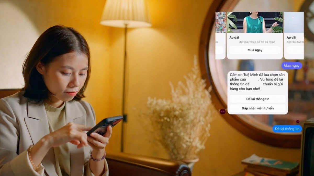 Báo cáo của Meta cho biết 61,2% người trưởng thành sử dụng Internet tại Việt Nam nhắn tin với doanh nghiệp mỗi ngày. Ảnh: Meta