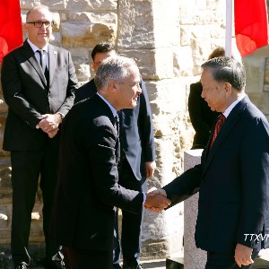 Thủ tướng Canada Mark Carney đón Tổng Bí thư, Chủ tịch nước Tô Lâm. Ảnh: Thống Nhất/TTXVN
