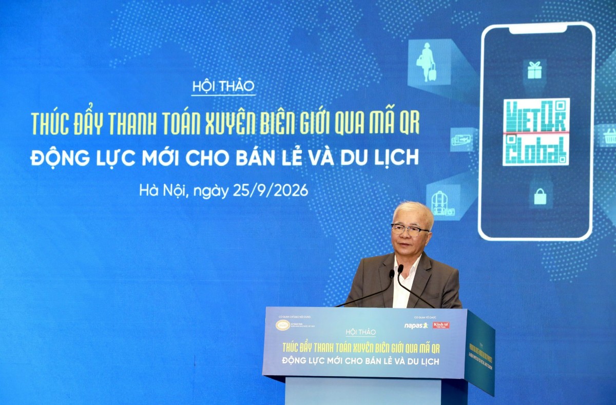 TS. Chử Văn Lâm, Phó Chủ tịch Hội Khoa học Kinh tế Việt Nam, phát biểu tại hội thảo. Ảnh: Việt Dũng