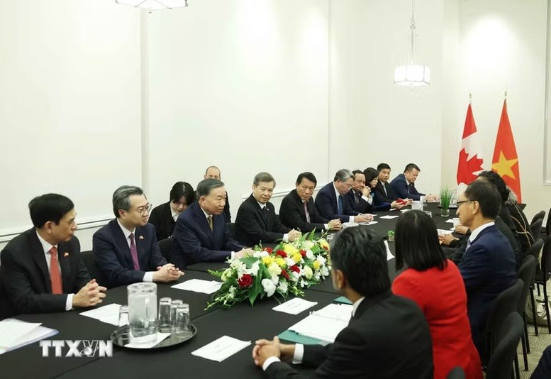 Tổng Bí thư, Chủ tịch nước Tô Lâm tiếp Nhóm Nghị sĩ hữu nghị Canada - Việt Nam - Ảnh: TTXVN
