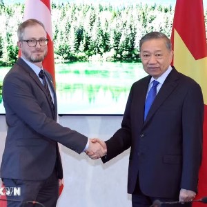 Tổng Bí thư, Chủ tịch nước Tô Lâm tiếp Tổng Bí thư Đảng Cộng sản Canada Drew Garvie - Ảnh: TTXVN