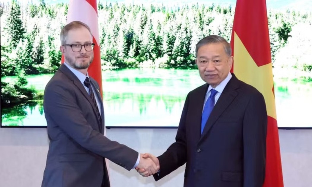 Tổng Bí thư, Chủ tịch nước Tô Lâm tiếp Tổng Bí thư Đảng Cộng sản Canada Drew Garvie - Ảnh: TTXVN