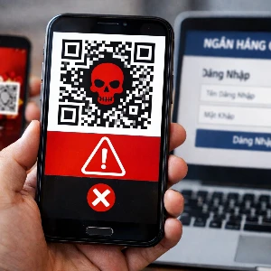 Rủi ro phía sau một lần quét QR xuyên biên giới. Ảnh: AI