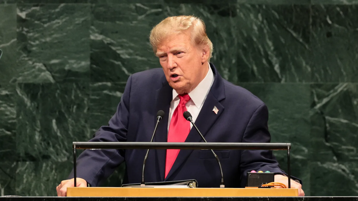 Tổng thống Mỹ Donald Trump trong bài phát biểu tại kỳ họp Đại hội đồng Liên hiệp quốc ở New York hôm 22/9/2026- Ảnh: Getty/CNBC.