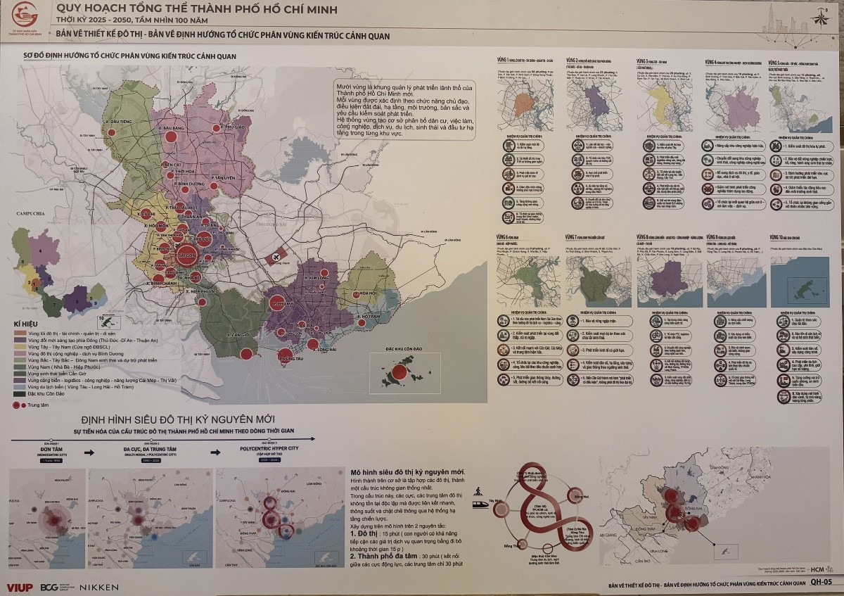 Một phương án đề xuất cho Quy hoạch tổng thể TP. Hồ Chí Minh thời kỳ 2025–2050, tầm nhìn 100 năm của tư vấn BCG. Ảnh: Nguyêt Hà.