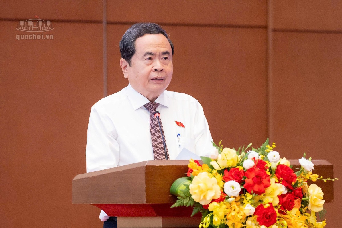 Chủ tịch Quốc hội Trần Thanh Mẫn nhấn mạnh Hội nghị đại biểu Quốc hội chuyên trách phải là “bộ lọc chất lượng” các dự án luật trước khi trình Quốc hội thông qua. Ảnh: Cổng thông tin điện tử Quốc hội.