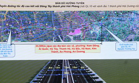 Hải Phòng đầu tư dự án đường Đông Tây hơn 22.669 tỷ đồng theo hình thức BT