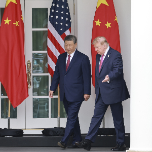 Chủ tịch Trung Quốc Tập Cận Bình (trái) và Tổng thống Donald Trump tại Nhà Trắng hôm 24/9/2026 - Ảnh: Xinhua.