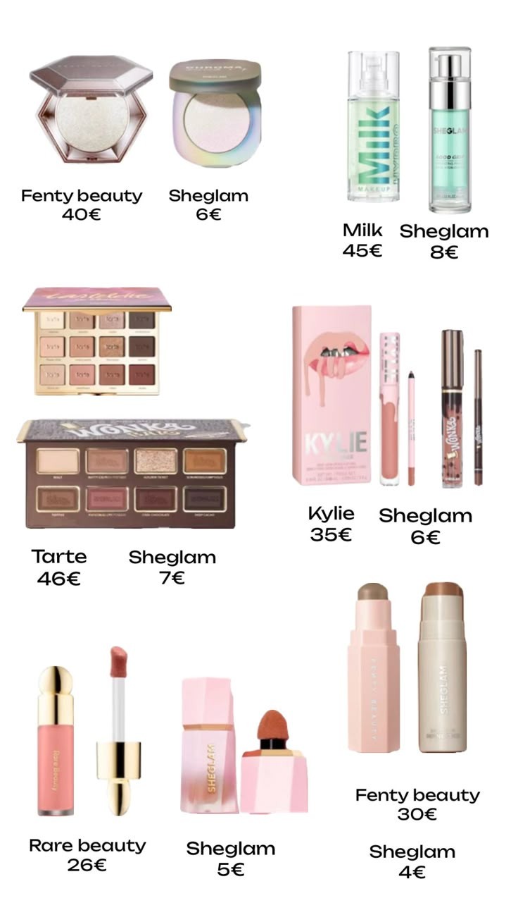 Những sản phẩm Shein được cho là "bản dupe" so với các sản phẩm đắt tiền. Ảnh: Pinterest