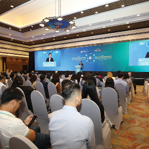 Hội thảo “Thúc đẩy thanh toán xuyên biên giới qua mã QR: Động lực mới cho bán lẻ và du lịch”. Ảnh: Việt Dũng