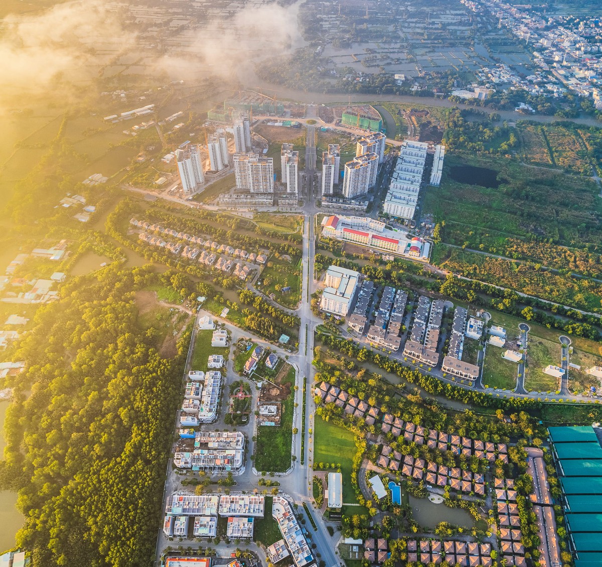 Mizuki Park được kiến tạo nương theo địa thế tự nhiên vốn có của vùng đất.