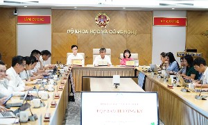 Toàn cảnh Họp báo tháng 9 của Bộ Khoa học và Công nghệ. Ảnh: MST.