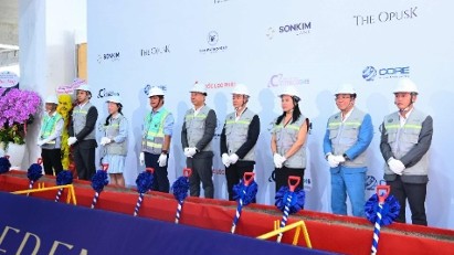 The Opusk officially tops out, completing final piece of The Metropole Thu Thiem