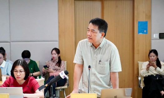 Dr. Tran Chi Thanh, Director of the Vietnam Atomic Energy Institute (VINATOM) speaks at the press briefing. (Photo: MST)