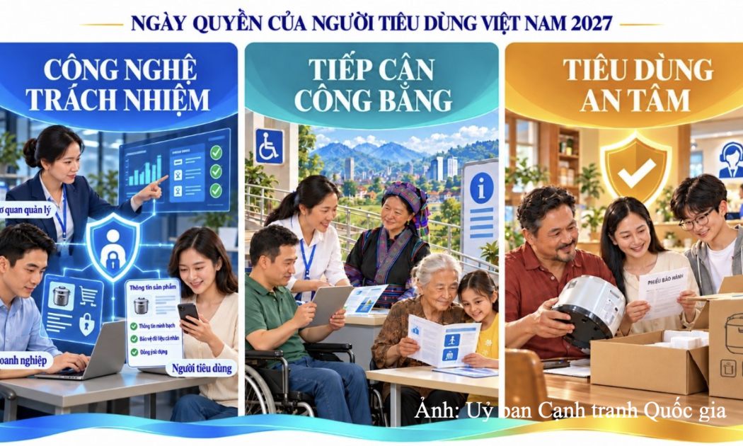 3 nội dung trọng tâm của Ngày Quyền của người tiêu dùng Việt Nam năm 2027. Nguồn: Ủy ban Cạnh tranh Quốc gia, Bộ Công Thương.