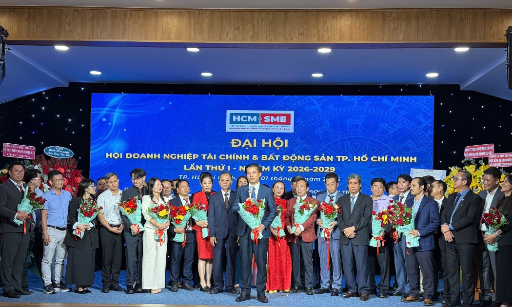 Ra mắt Ban chấp hành Hội Doanh nghiệp Tài chính và Bất động sản TP. Hồ Chí Minh (FREA HCM) nhiệm kỳ 2026-2029, chiều 1/10 - Ảnh: Minh Hà.