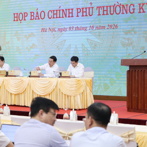 Bộ trưởng, Chủ nhiệm Văn phòng Chính phủ Đặng Xuân Phong, Người phát ngôn của Chính phủ, chủ trì buổi họp báo Chính phủ thường kỳ tháng 9/2026 - Ảnh: chinhphu.vn/Nhật Bắc