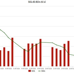 Biểu đồ điểm chỉ số UpCoM Index