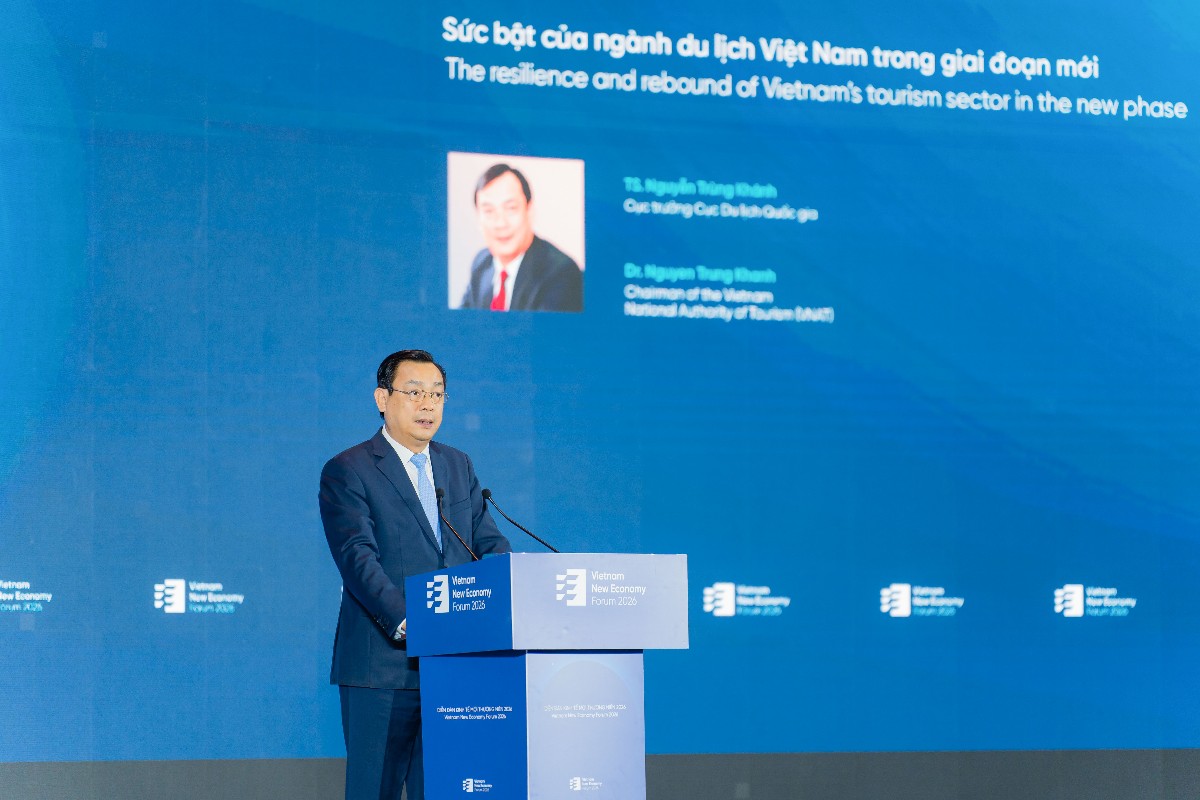 TS. Nguyễn Trùng Khánh, Cục trưởng Cục Du lịch Quốc gia Việt Nam (Bộ Văn hóa, Thể thao và Du lịch), phát biểu tại Diễn đàn. Ảnh: VnEconomy