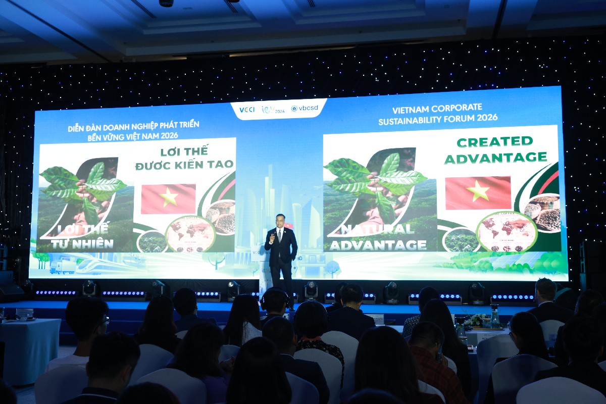 Toàn cảnh Diễn đàn Doanh nghiệp Phát triển Bền vững Việt Nam (VCSF) 2026.