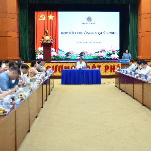 Họp báo quý III của Bộ Tài chính vào chiều ngày 6/10. Ảnh: Bộ Tài chính