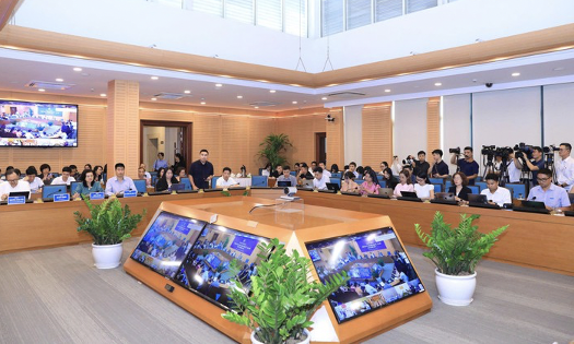 Toàn cảnh buổi họp báo. Ảnh: hanoi.gov