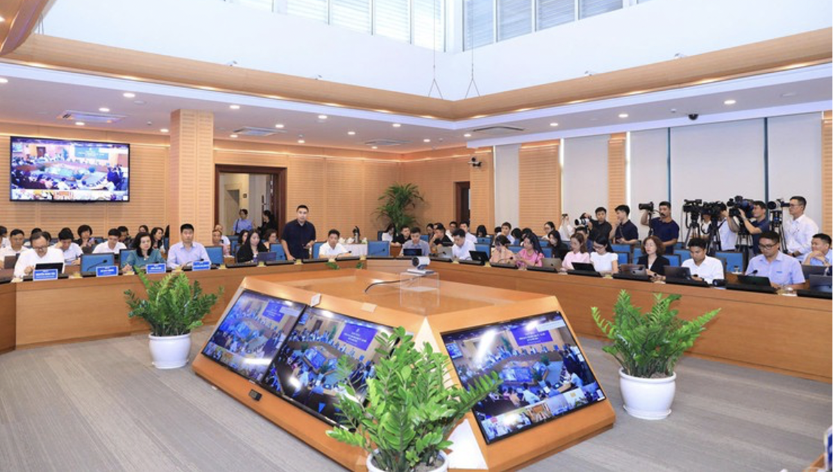 Toàn cảnh buổi họp báo. Ảnh: hanoi.gov