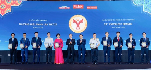 10 thương hiệu doanh nghiệp dẫn đầu khu vực kinh tế nhà nước được vinh danh Thương hiệu Mạnh 2026.