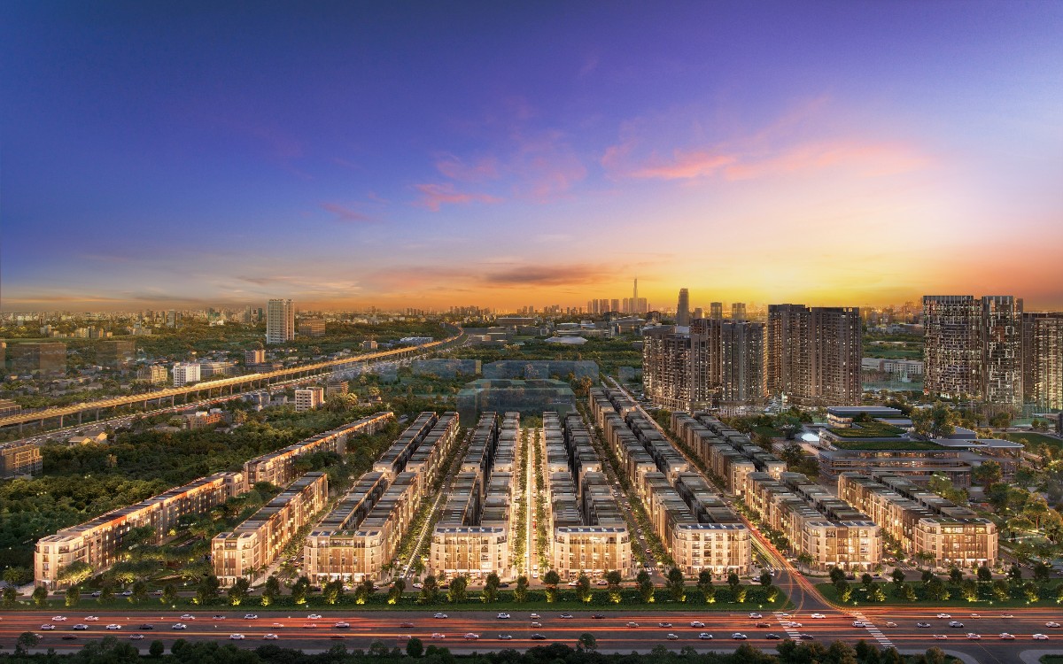 Toàn cảnh The Global City và khu Đông khi hoàn thiện trong tương lai.