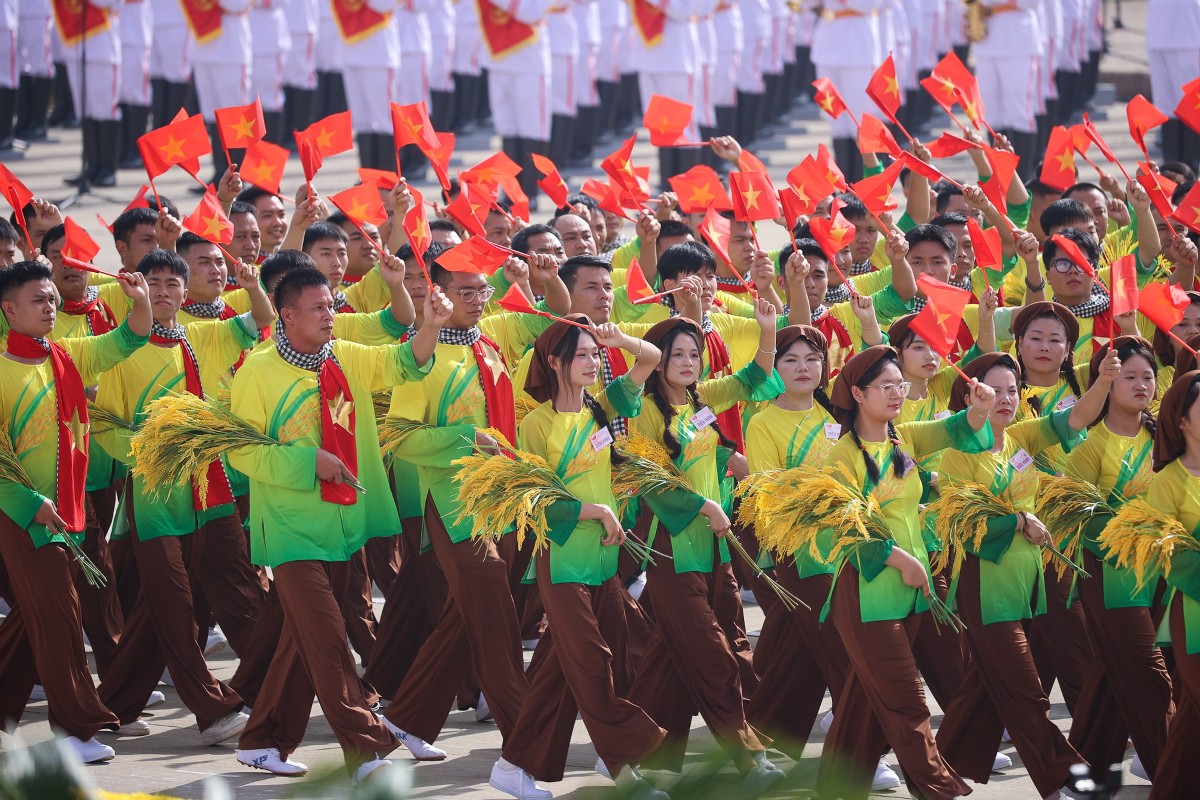 Khối Nông dân Việt Nam tại A80 - Ảnh: Nhật Bắc/Chinhphu.vn