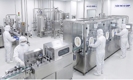 A production line of an EU-GMP pharmaceutical factory. (Photo: GMPC Vietnam)