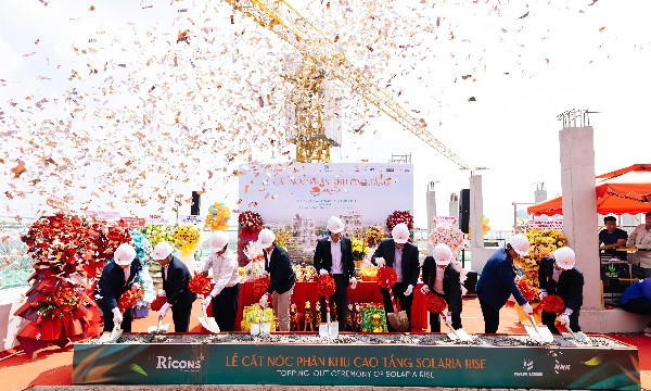 Cất nóc sau hơn 1 năm thi công, Solaria Rise hướng tới mục tiêu bàn giao nhà từ quý 4/2027