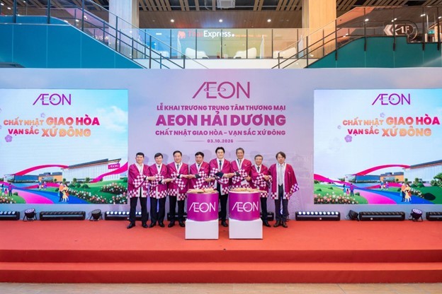 Lễ Khai trương TTTM AEON Hải Dương diễn ra với sự tham gia của các đại biểu. Nguồn: AEON Việt Nam.