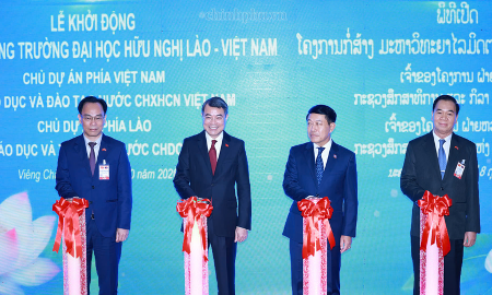 Việt Nam - Lào khởi động xây dựng trường đại học hiện đại, quy mô đào tạo 4.000 người