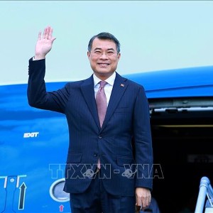 Thủ tướng Lê Minh Hưng rời Thủ đô Hà Nội sang thăm chính thức CHDCND Lào và Vương quốc Campuchia. Ảnh: Dương Giang – TTXVN