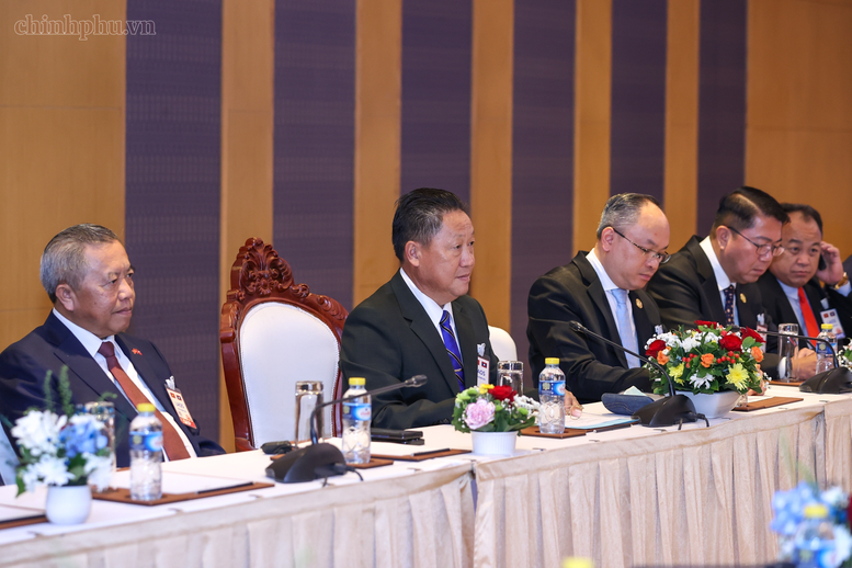 Ông Laopaoxong Navongxay mong Thủ tướng Lê Minh Hưng tiếp tục quan tâm, chỉ đạo, tạo điều kiện thuận lợi để tăng cường hợp tác giữa hai Mặt trận - Ảnh: chinhphu.vn/Nhật Bắc